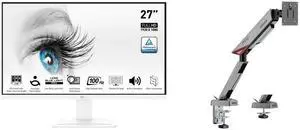 MSI 27'' 100 Hz IPS FHD Gaming Monitor 1ms (MPRT) / 4ms (GTG) 106% sRGB (CIE 1976) Flat Panel Pro MP273AW MSI MPG MT161R - Premium RGB Single Monitor Stand Arm, Supports 17-45" Screens and 35.2 lbs, VESA Compatible, Adjustable Spring Assis MSI 27'' 100 Hz IPS FHD Gaming Monitor 1ms (MPRT) / 4ms (GTG) 106% sRGB (CIE 1976) Flat Panel Pro MP273AW MSI MPG MT161R - Premium RGB Single Monitor Stand Arm, Supports 17-45" Screens and 35.2 lbs, VESA Compatible, Adjustable Spring Assis