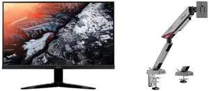 Acer 27” 170Hz 2K Gaming Monitor 1ms AMD FreeSync Premium, WQHD (2560 x 1440), HDR Support (1 x Display Port 1.2 & 2 x HDMI 2.0 Ports) Nitro KG271U Pbiip MSI MPG MT161R - Premium RGB Single Monitor Stand Arm,  Supports 17-45" Screens and 35