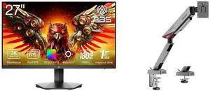 ABS Gaming Monitor 27" 180Hz Fast IPS QHD (2560x1440) 1ms VESA DisplayHDR 400, FreeSync,DCI-P3 95% GQ271NE MSI MPG MT161R - Premium RGB Single Monitor Stand Arm, Supports 17-45" Screens and 35.2 lbs, VESA Compatible, Adjustable Spring Assi ABS Gaming Monitor 27" 180Hz Fast IPS QHD (2560x1440) 1ms VESA DisplayHDR 400, FreeSync,DCI-P3 95% GQ271NE MSI MPG MT161R - Premium RGB Single Monitor Stand Arm, Supports 17-45" Screens and 35.2 lbs, VESA Compatible, Adjustable Spring Assi
