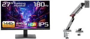 ASRock Phantom Gaming Monitor 27" 180 Hz IPS QHD FreeSync (AMD Adaptive Sync) 99% sRGB / 90% DCI-P3 PG27QFT1B MSI MPG MT161R - Premium RGB Single Monitor Stand Arm, Supports 17-45" Screens and 35.2 lbs, VESA Compatible, Adjustable Spring A ASRock Phantom Gaming Monitor 27" 180 Hz IPS QHD FreeSync (AMD Adaptive Sync) 99% sRGB / 90% DCI-P3 PG27QFT1B MSI MPG MT161R - Premium RGB Single Monitor Stand Arm, Supports 17-45" Screens and 35.2 lbs, VESA Compatible, Adjustable Spring A