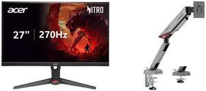 Acer Nitro XV270U Z1bmiiprx Gaming Monitor 27" WQHD (2560 x 1440) IPS with AMD FreeSync Premium Technology, Up to 270Hz Refresh Rate, Up to 0.5ms, sRGB 99%, (2 x HDMI 2.0 Ports & 1 x Display Port 1.4) MSI MPG MT161R - Premium RGB Single Mon
