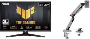 ASUS TUF Gaming Montitor 31.5” 1440P HDR(VG32AQA1A) - QHD (2560 x 1440), 170Hz, 1ms, Extreme Low Motion Blur, FreeSync Premium, DisplayPort, HDMI, HDR-10, Shadow Boost, VESA Wall Mountable MSI MPG MT161R - Premium RGB Single Monitor Stand A ASUS TUF Gaming Montitor 31.5” 1440P HDR(VG32AQA1A) - QHD (2560 x 1440), 170Hz, 1ms, Extreme Low Motion Blur, FreeSync Premium, DisplayPort, HDMI, HDR-10, Shadow Boost, VESA Wall Mountable MSI MPG MT161R - Premium RGB Single Monitor Stand A