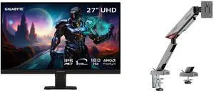 GIGABYTE - GS27U - 27" SS IPS Gaming Monitor - UHD 3840x2160 - 160Hz - 1ms MPRT - AMD FreeSync Premium - HDMI, DP - Black MSI MPG MT161R - Premium RGB Single Monitor Stand Arm, Supports 17-45" Screens and 35.2 lbs, VESA Compatible, Adjusta GIGABYTE - GS27U - 27" SS IPS Gaming Monitor - UHD 3840x2160 - 160Hz - 1ms MPRT - AMD FreeSync Premium - HDMI, DP - Black MSI MPG MT161R - Premium RGB Single Monitor Stand Arm, Supports 17-45" Screens and 35.2 lbs, VESA Compatible, Adjusta
