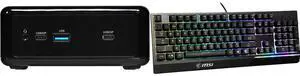Mini-PC Gaming Keyboard Combo -  ASRock Industrial NUC BOX-1220P Bundle with  MSI Vigor GK30