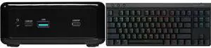 Mini-PC Gaming Keyboard Combo -  ASRock Industrial NUC BOX-1220P Bundle with  Logitech 920-012536