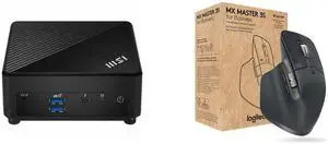 MSI Cubi 5 12M-086BUS Intel SoC Intel Core i3-1215U WIFI 6E 1xHDMI out(2.0b) 1x DP-out(1.4) 2xRJ45 4 USB 3.2 Barebone Systems - Mini-PC,Single Unit - Memory and Storage Sold Separately Logitech MX Master 3S for Business, Wireless Mouse with