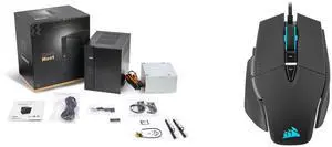 Mini-PC Gaming Mouse Combo -  ASRock DESKMEET X300W/B/BB/BOX/US Bundle with  Corsair CH-9309411-NA2