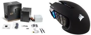 Mini-PC Gaming Mouse Combo -  ASRock DESKMEET X300W/B/BB/BOX/US Bundle with  Corsair CH-9304211-NA