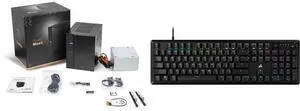 Mini-PC Gaming Keyboard Combo -  ASRock DESKMEET X300W/B/BB/BOX/US Bundle with  Corsair CH-910971E-NA