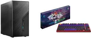 Mini-PC Gaming Keyboard Combo -  ASRock DESKMINI X600/USB4/B/BB/BOX/US Bundle with  MSI FORGE TKL W MLG EDITION US