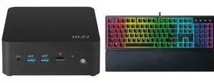 MSI Cubi NUC 13MQG 202BUS Mini Barebone PC, Intel Core i7-1365U vPro Enterprise, ( windows os, RAM, HDD are not included)   Cubi13MQG202B Razer Ornata V3 Gaming Keyboard: Low-Profile Keys - Mecha-Membrane Switches - UV-Coated Keycaps - Back