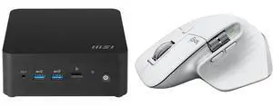 MSI Cubi NUC 13MQG 202BUS Mini Barebone PC, Intel Core i7-1365U vPro Enterprise, ( windows os, RAM, HDD are not included)   Cubi13MQG202B Logitech MX Master 3S for Mac - Wireless Bluetooth Mouse with Ultra-fast Scrolling, Ergo, 8K DPI, Quie