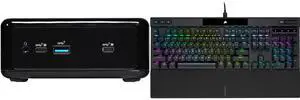 Mini-PC Gaming Keyboard Combo -  ASRock Industrial NUC BOX-1165G7 Bundle with  Corsair CH-9109410-NA