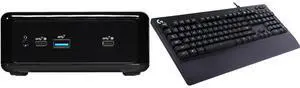 Mini-PC Gaming Keyboard Combo -  ASRock Industrial NUC BOX-1165G7 Bundle with  Logitech 920-008083