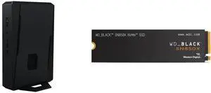 ASUS NUC 15 Performance Barebone Kit Mini PC with Intel Core Ultra 7 (Series 2), NVIDIA GeForce RTX 5060 Mobile GPU, Dual channel DDR5 RAM, Dual Storage Design, Thunderbolt 4 WD_BLACK 4TB SN850X NVMe Internal Gaming SSD Solid State Drive -