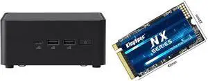 Mini-PC SSD Combo -  ASUS RNUC14RVHU50000UI Bundle with  KingSpec NXM 512