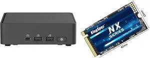 Mini-PC SSD Combo -  ASUS RNUC15CRKU50000U Bundle with  KingSpec NXM 512
