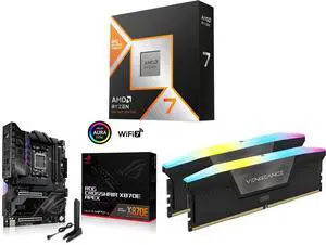 CPU Motherboard Memory Combo -  AMD Ryzen 7 9800X3D Bundle with  ASUS ROG CROSSHAIR X870E APEX  and Corsair CMH32GX5M2N6400C36