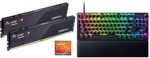G.SKILL Flare X5 Model F5-6000J3038F16GX2-FX5 + Razer Huntsman V3 Pro Tenkeyless Analog Optical Esports Keyboard