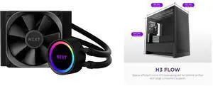 CPU Cooler Computer Case Combo -  NZXT RL-KR120-B1 Bundle with  NZXT CC-H31FB-01