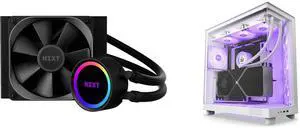 CPU Cooler Computer Case Combo -  NZXT RL-KR120-B1 Bundle with  NZXT CC-H61FW-R1