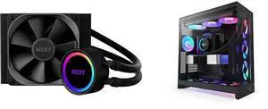 CPU Cooler Computer Case Combo -  NZXT RL-KR120-B1 Bundle with  NZXT CM-H92FB-R1