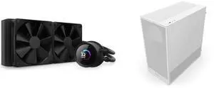 CPU Cooler Computer Case Combo -  NZXT RL-KN240-B1 Bundle with  NZXT CC-H52FW-01