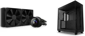CPU Cooler Computer Case Combo -  NZXT RL-KN240-B1 Bundle with  NZXT CC-H61FB-01