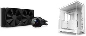 CPU Cooler Computer Case Combo -  NZXT RL-KN240-B1 Bundle with  NZXT CC-H61FW-01