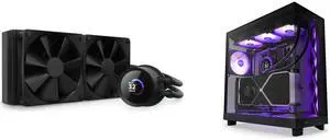 CPU Cooler Computer Case Combo -  NZXT RL-KN240-B1 Bundle with  NZXT CC-H61FB-R1