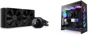 CPU Cooler Computer Case Combo -  NZXT RL-KN240-B1 Bundle with  NZXT CM-H92FB-R1
