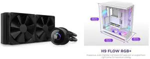 CPU Cooler Computer Case Combo -  NZXT RL-KN240-B1 Bundle with  NZXT CM-H92FW-P1