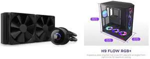CPU Cooler Computer Case Combo -  NZXT RL-KN240-B1 Bundle with  NZXT CM-H92FB-P1