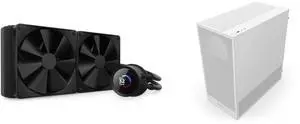 CPU Cooler Computer Case Combo -  NZXT RL-KN280-B1 Bundle with  NZXT CC-H52FW-01