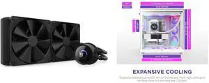 CPU Cooler Computer Case Combo -  NZXT RL-KN280-B1 Bundle with  NZXT CM-H92FW-R1