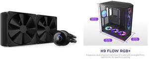 CPU Cooler Computer Case Combo -  NZXT RL-KN280-B1 Bundle with  NZXT CM-H92FB-P1