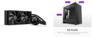 CPU Cooler Computer Case Combo -  NZXT RL-KN240-B2 Bundle with  NZXT CC-H31FB-01