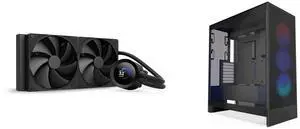 CPU Cooler Computer Case Combo -  NZXT RL-KN280-B2 Bundle with  NZXT CM-H72FB-R1