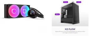 CPU Cooler Computer Case Combo -  NZXT RL-KR240-B2 Bundle with  NZXT CC-H31FB-01