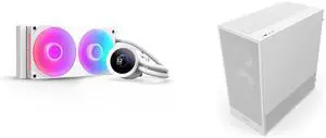 CPU Cooler Computer Case Combo -  NZXT RL-KR240-W2 Bundle with  NZXT CC-H52FW-R1