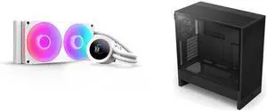 CPU Cooler Computer Case Combo -  NZXT RL-KR240-W2 Bundle with  NZXT CC-H52FB-01