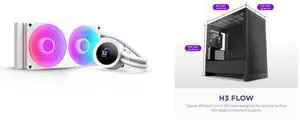CPU Cooler Computer Case Combo -  NZXT RL-KR240-W2 Bundle with  NZXT CC-H31FB-01