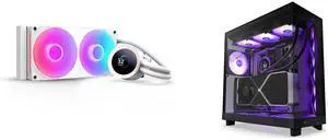 CPU Cooler Computer Case Combo -  NZXT RL-KR240-W2 Bundle with  NZXT CC-H61FB-R1