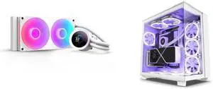 CPU Cooler Computer Case Combo -  NZXT RL-KR240-W2 Bundle with  NZXT CM-H91EW-01