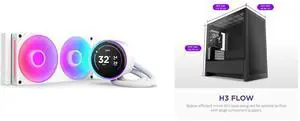 CPU Cooler Computer Case Combo -  NZXT RL-KR24E-W2 Bundle with  NZXT CC-H31FB-01