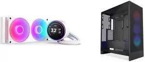 CPU Cooler Computer Case Combo -  NZXT RL-KR24E-W2 Bundle with  NZXT CM-H72FB-R1