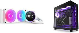 CPU Cooler Computer Case Combo -  NZXT RL-KR24E-W2 Bundle with  NZXT CC-H61FB-R1