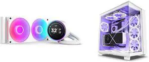 CPU Cooler Computer Case Combo -  NZXT RL-KR24E-W2 Bundle with  NZXT CM-H91EW-01