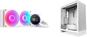 CPU Cooler Computer Case Combo -  NZXT RL-KR28E-W2 Bundle with  NZXT CM-H72FW-01