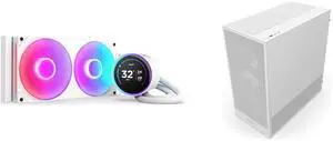 CPU Cooler Computer Case Combo -  NZXT RL-KR28E-W2 Bundle with  NZXT CC-H52FW-R1